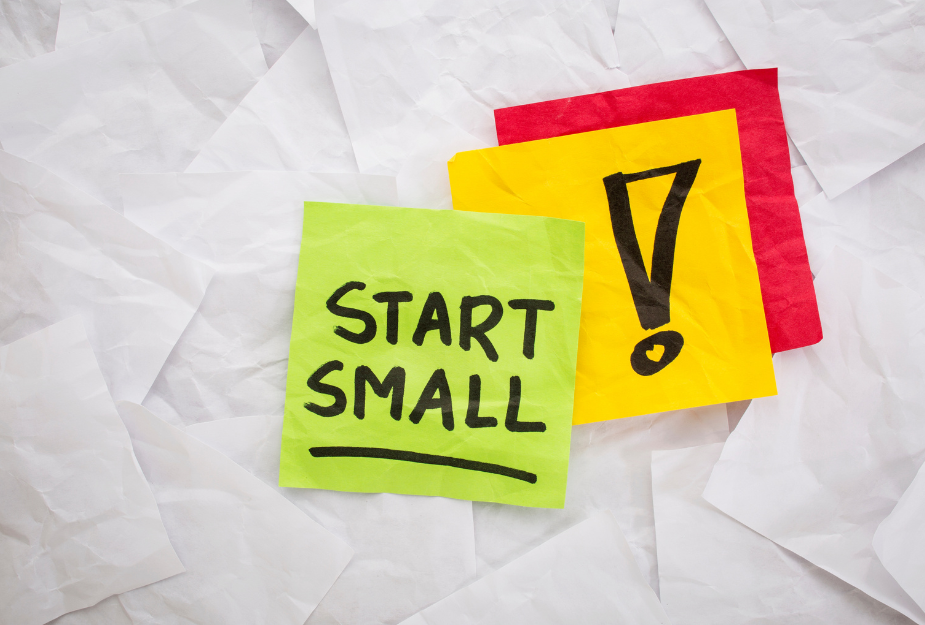 Starting Small Is Better Than Not Starting at All.